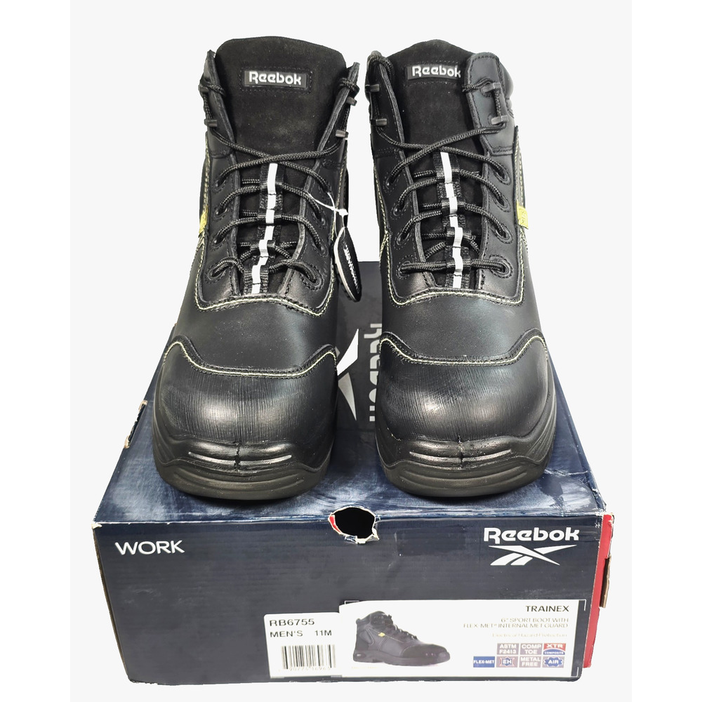 Reebok Work TRAINEX Men's 6" Black Sport Boot With Net Guard Size 11M RB6755